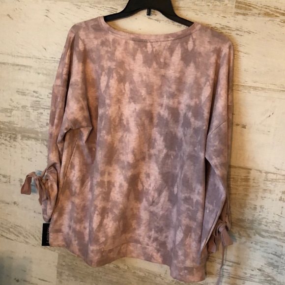 Ideology Tie dyed Tie Top Pink - Picture 5 of 7